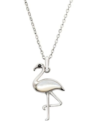 LÁTELITA London Flamingo Pearl Necklace Silver - Metallic