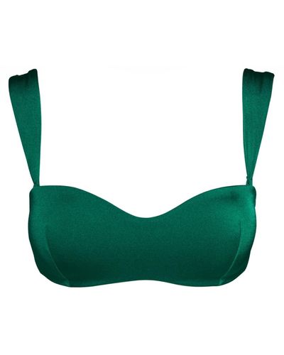 Noire Swimwear Emerald Bandeau Top - Green