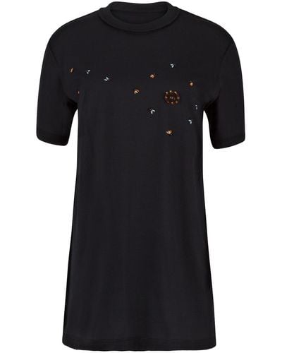 Boutique Kaotique Embroidered Bug Tee - Black