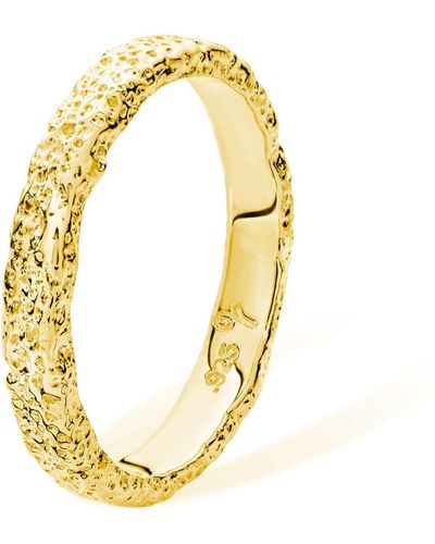 Lucy Quartermaine Slim Hula Ring In Gold Vermeil - Metallic
