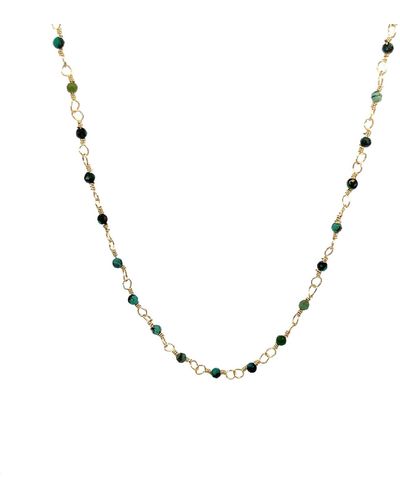 Gosia Orlowska Chiyo Beaded Necklace / Turquoise - Metallic