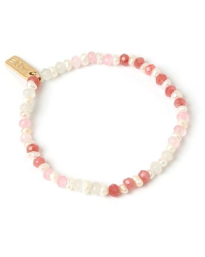 ARMS OF EVE Bloom Pearl & Gemstone Bracelet - Pink
