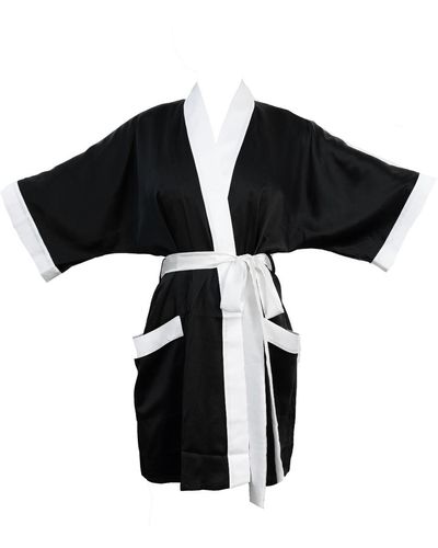 Carol Coelho Kyoto Black & White Silk Kimono