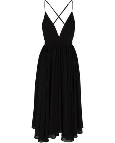 Meghan Fabulous Enchanted Garden Midi Dress - Black