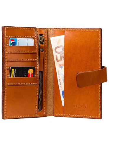 THE DUST COMPANY Leather Wallet Vintage Brown - Orange