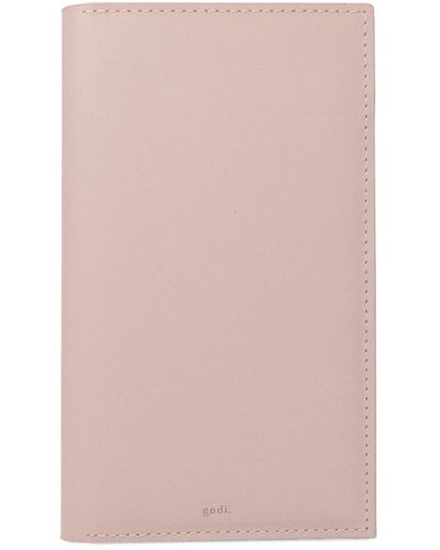godi. Handmade Leather Passport & Travel Wallet In Nude Pink