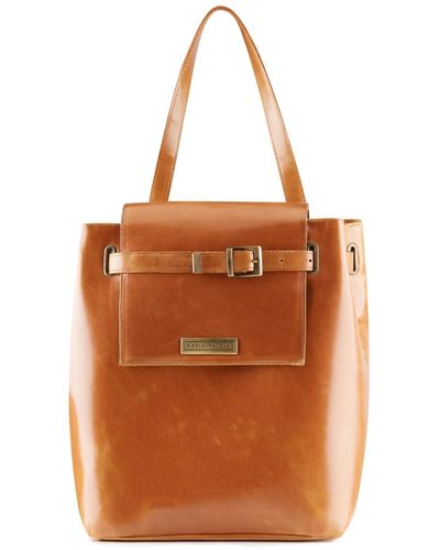 Maria Maleta Large Shoulder Bag Classic Leather - Brown