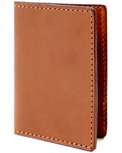 THE DUST COMPANY Leather Passport Holder In Cuoio Brown