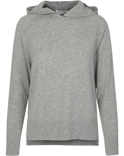 tirillm "ida" Cashmere Hooded Pullover - Grey