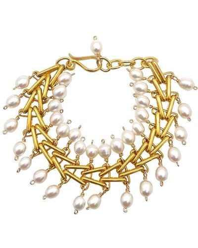 Aracheli Studio Victoria Pearls Bracelet - Metallic