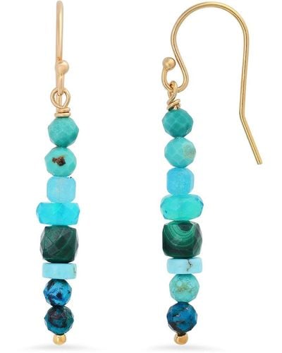Soul Journey Jewelry Neon Opal Earrings - Blue