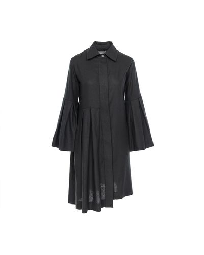 ROSERRY Valencia Midi Shirt Dress In - Black