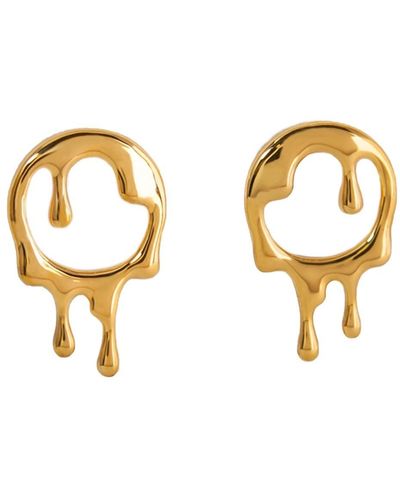 MARIE JUNE Jewelry Dripping Rivulet Vermeil Stud Earrings - Metallic