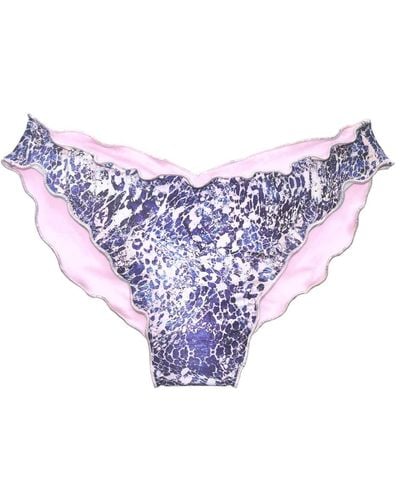 ELIN RITTER IBIZA Lilac Rose Animal Print Bikini Bottom Verena - Purple