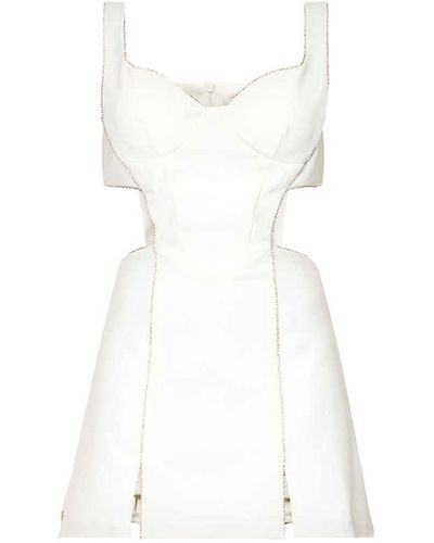 Amy Lynn Piper Sequin Embellished Mini Dress - White