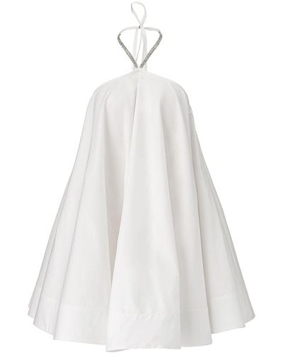 MOOS STUDIO Babydoll Halterneck Mini Dress - White