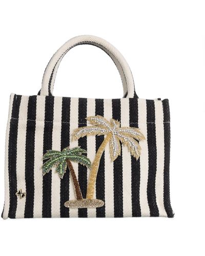 Laines London Laines Couture Hand Embellished Palm Tree Tote Bag - Black