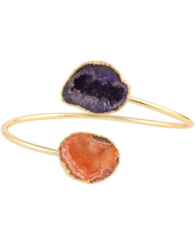 Magpie Rose Plum And Orange Rocks In The Sky Bangle - Blue