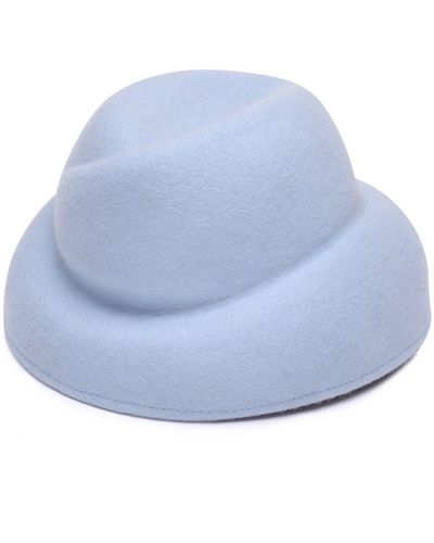 Justine Hats Fashionable Unique Felt Hat - Blue
