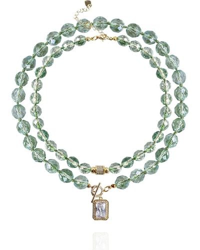 Saule Label Leni Necklace Set In Mint - Green