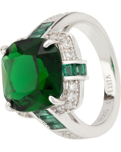 LÁTELITA London Windsor Silver Ring Emerald - Multicolor