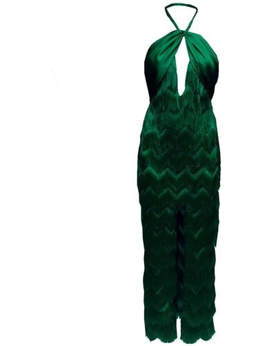 Angelika Jozefczyk Florence Fringes Gown Emerald - Green