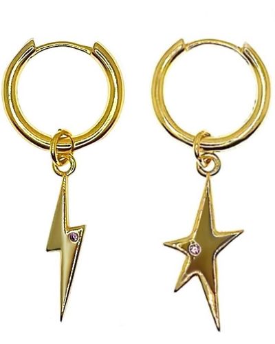 Ninemoo Star Lightning Earrings - Metallic