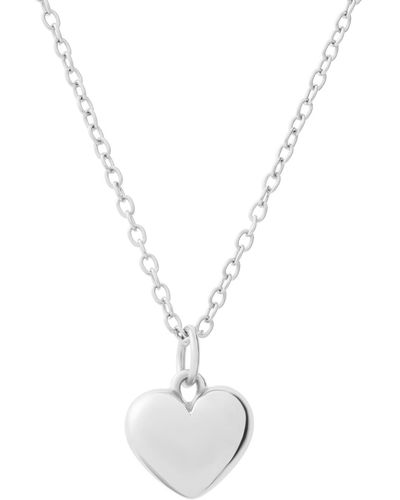 Cartilage Cartel Puffed Heart Necklace - Metallic