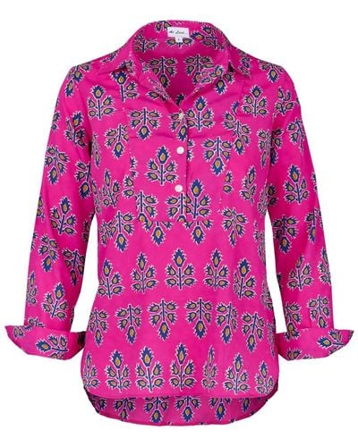 At Last Soho Shirt In Pink Thistle