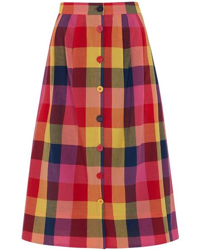 Emily and Fin Brianna Jaipur Plaid Skirt - Red