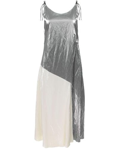 Silvia Serban Adjustable Braces Dress – - Gray