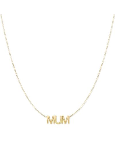 Maya Brenner Pavé Mum Necklace - Metallic