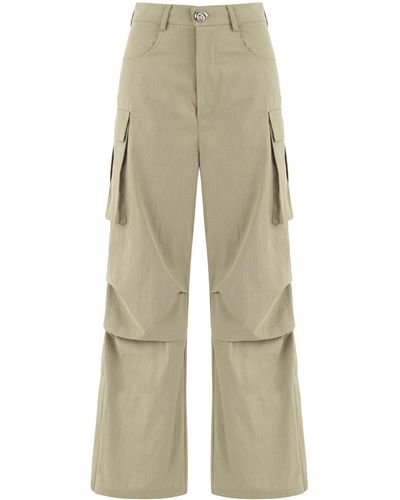 Nocturne Neutrals Cargo Trousers With Pockets - Natural