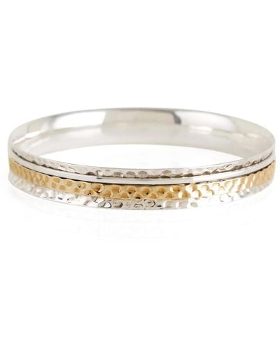 Charlotte's Web Jewellery Karma Fortune Silver Spinning Bangle - White