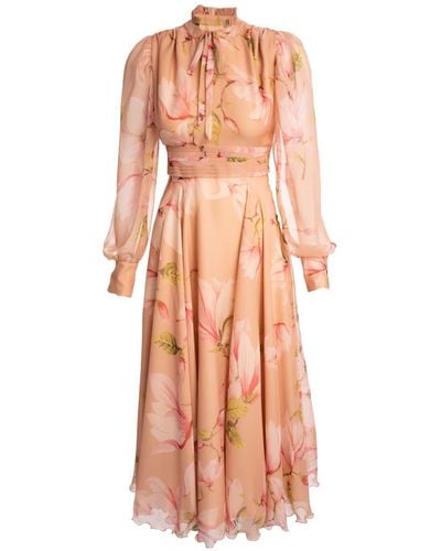 Sofia Tsereteli Magnolia Silk Dress - Pink