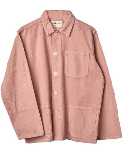 Uskees Buttoned Cord Overshirt - Pink