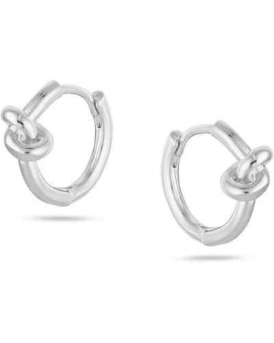 Arctic Fox & Co. Luna Mini Knotted Hoop Earrings - Metallic