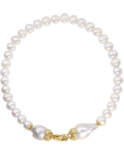 Elle Macpherson Extinct Extravaganza Pearl Necklace, Gold Vermeil - Metallic