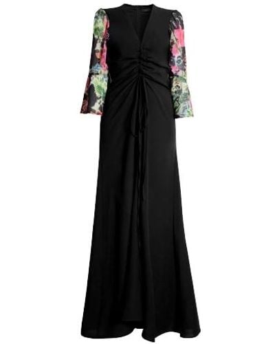 James Lakeland Front Ruched Detail Maxi Dress - Black
