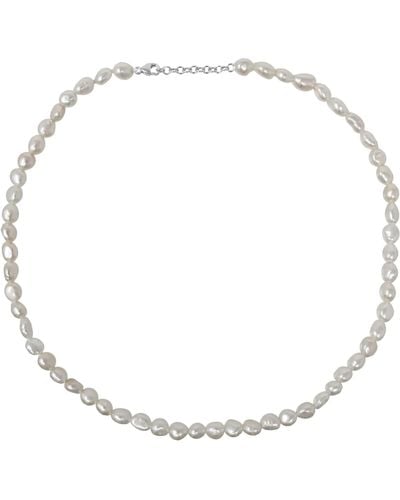 Kiri & Belle Alyssa Baroque Pearl Adjustable Choker Necklace - Metallic