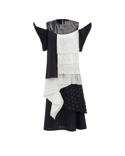 Julia Allert Multi-layered Dress With Intricate Details - Black