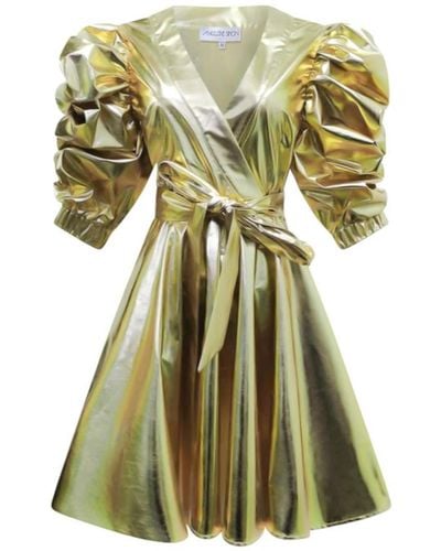 Madeleine Simon Studio Dogecoin Metallic Dress - Green