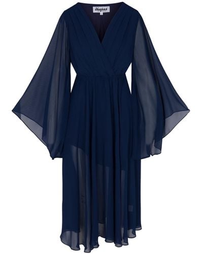 Meghan Fabulous Sunset Midi Dress - Blue