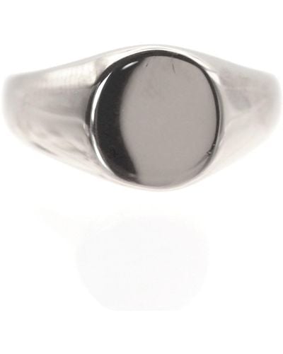 VicStoneNYC Fine Jewelry Gold Signet Ring - Gray