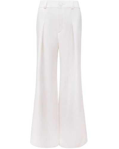 blonde gone rogue Girlboss Wide Leg Trousers, Upcycled Polyester, In - White