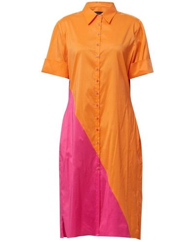 Helen Mcalinden Bella Orange & Pink Shirt Dress
