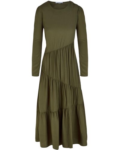Loom London Maxi Dress Petra Long Tiered - Green