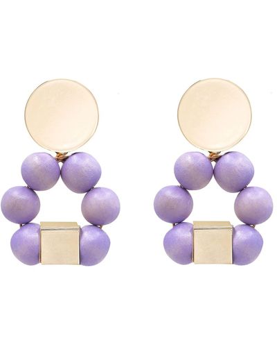 Soli & Sun The Jenna Lilac Hand-crafted Statement Earrings - Pink