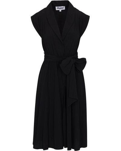 Meghan Fabulous Honeysuckle Midi Dress - Black