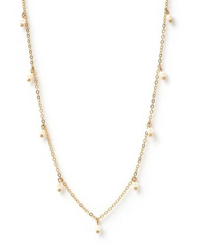 ARMS OF EVE Sofia Pearl Necklace - Metallic